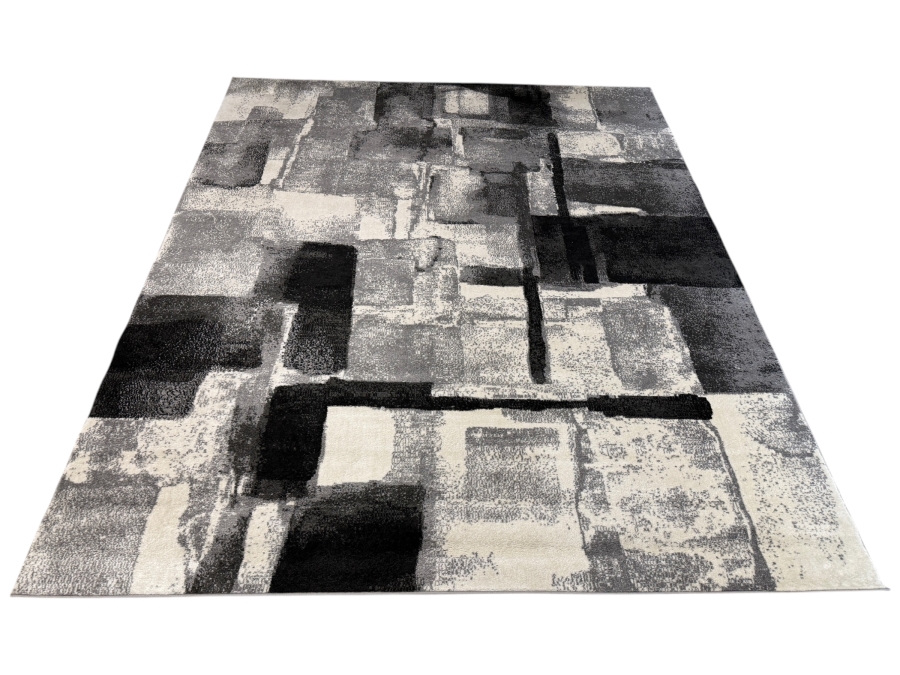 Surya Pepin PEI-1019 Charcoal Gray Cream Mid Century Modern 8X10 Area Rug Turkey