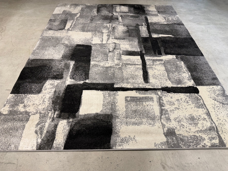 Surya Pepin PEI-1019 Charcoal Gray Cream Mid Century Modern 8X10 Area Rug Turkey [Photo 3]