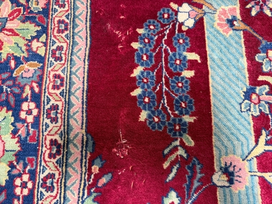 Authentic Fine Hand Knotted Persian Silk Kashan Tree Of Life Architectural Tapestry Rug (Has Been Repaired) 55' X 84' [Photo 3]