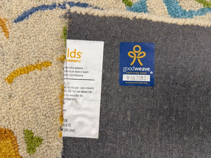 Goodweave Certified Authenticated Modern Turkish Oushak Hand Knotted Floral Wool Transitional Large Area Rug (Cut on Long Side to Fit Room) 150' X 97' [Photo 3]