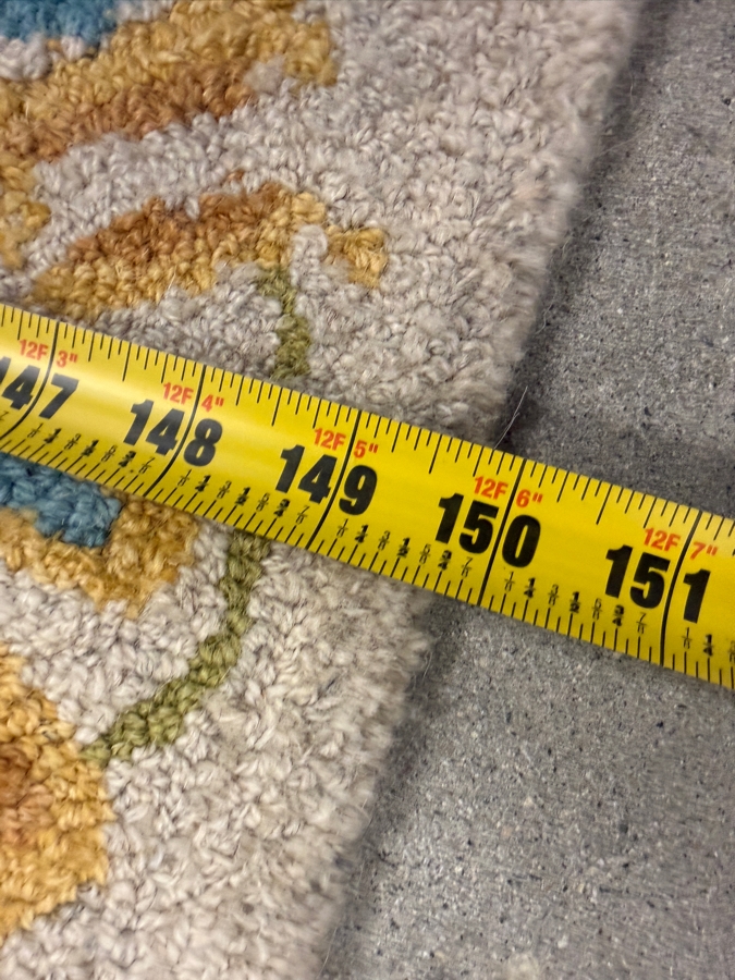 Goodweave Certified Authenticated Modern Turkish Oushak Hand Knotted Floral Wool Transitional Large Area Rug (Cut on Long Side to Fit Room) 150' X 97' [Photo 7]