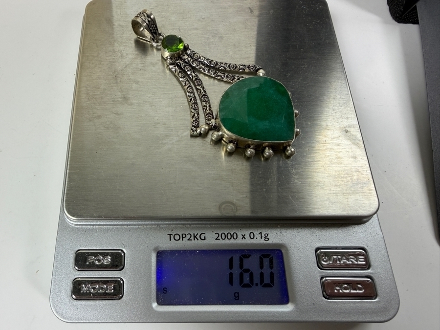 Handcrafted Sterling Silver Pendant with Stones 16g [Photo 9]