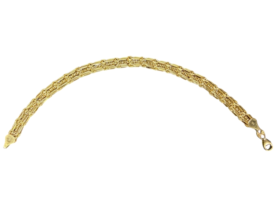 14k Gold 7' Bracelet 3.6g $281Melt Value