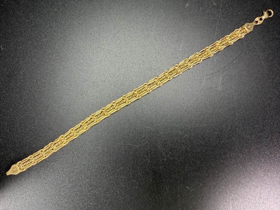14k Gold 7' Bracelet 3.6g $281Melt Value [Photo 3]