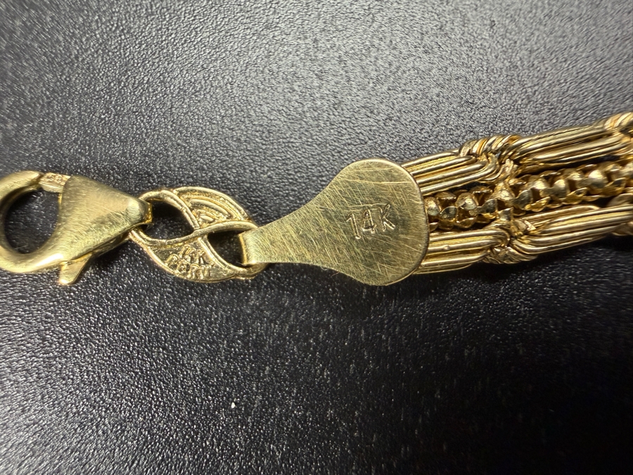 14k Gold 7' Bracelet 3.6g $281Melt Value [Photo 5]