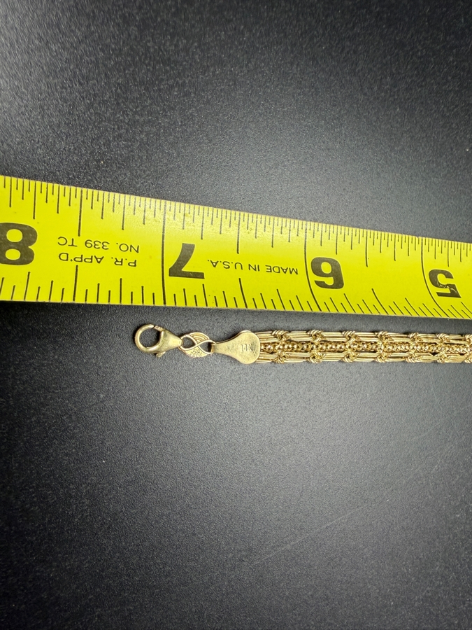 14k Gold 7' Bracelet 3.6g $281Melt Value [Photo 6]