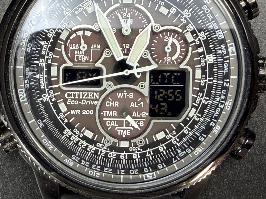 Citizen Promaster Navihawk A-T Eco-Drive Wrist Watch - Running - Original Retail Price $750 [Photo 4]