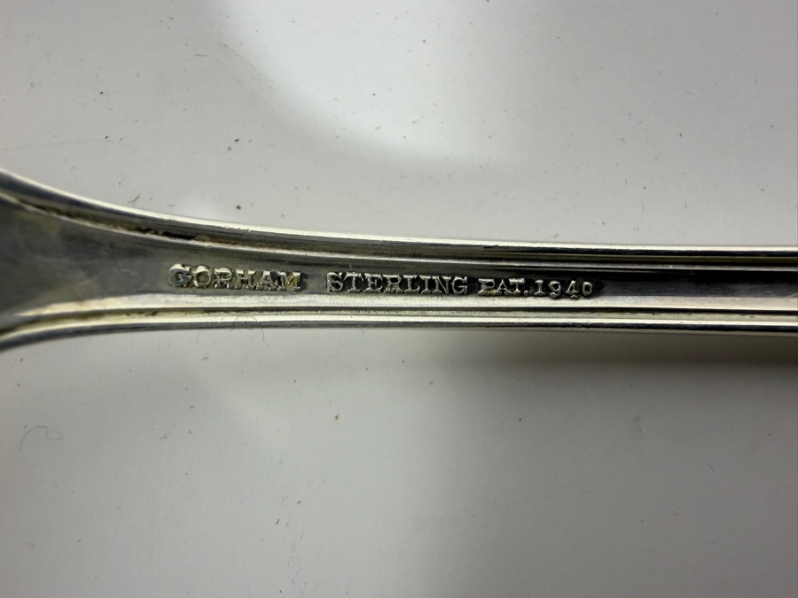 Gorham Sterling Silver Lyric Flatware Service 1940 Patent Date - Approximate Service for 8 - 1,617g of Sterling Silver Plus 464g Of Sterling Handled Knives - $2,991 Melt Value Not Including Knives [Photo 13]