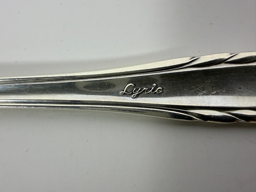 Gorham Sterling Silver Lyric Flatware Service 1940 Patent Date - Approximate Service for 8 - 1,617g of Sterling Silver Plus 464g Of Sterling Handled Knives - $2,991 Melt Value Not Including Knives [Photo 14]
