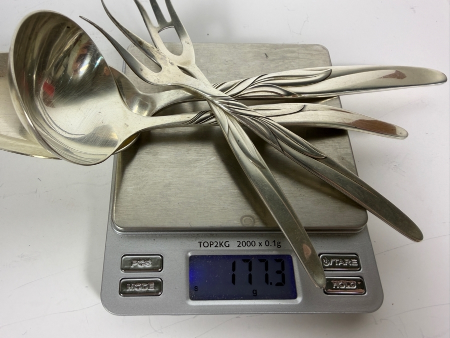 Towle Sterling Silver Southwind Flatware Service - Approximate Service for 12 - 1,940g of Sterling Silver Plus 1,056g Of Sterling Handled Knives - $3,589 Melt Value Not Including Knives [Photo 11]