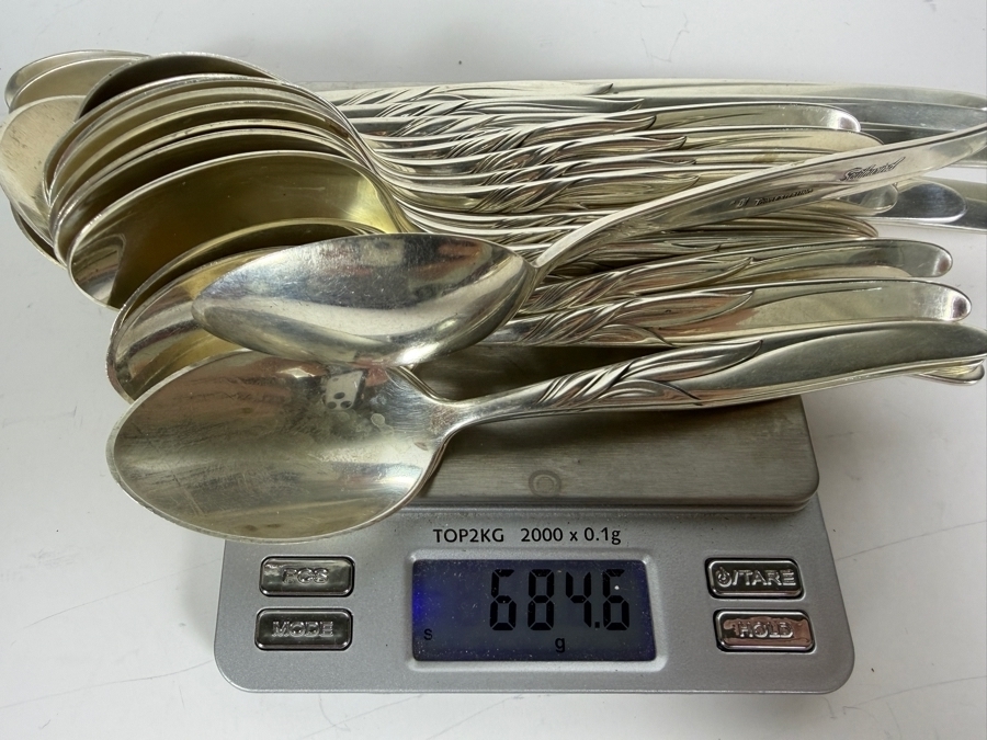 Towle Sterling Silver Southwind Flatware Service - Approximate Service for 12 - 1,940g of Sterling Silver Plus 1,056g Of Sterling Handled Knives - $3,589 Melt Value Not Including Knives [Photo 8]