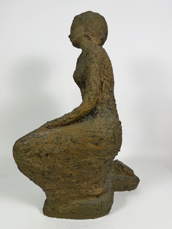 Vintage Kneeling Woman Sculpture 21'H [Photo 5]