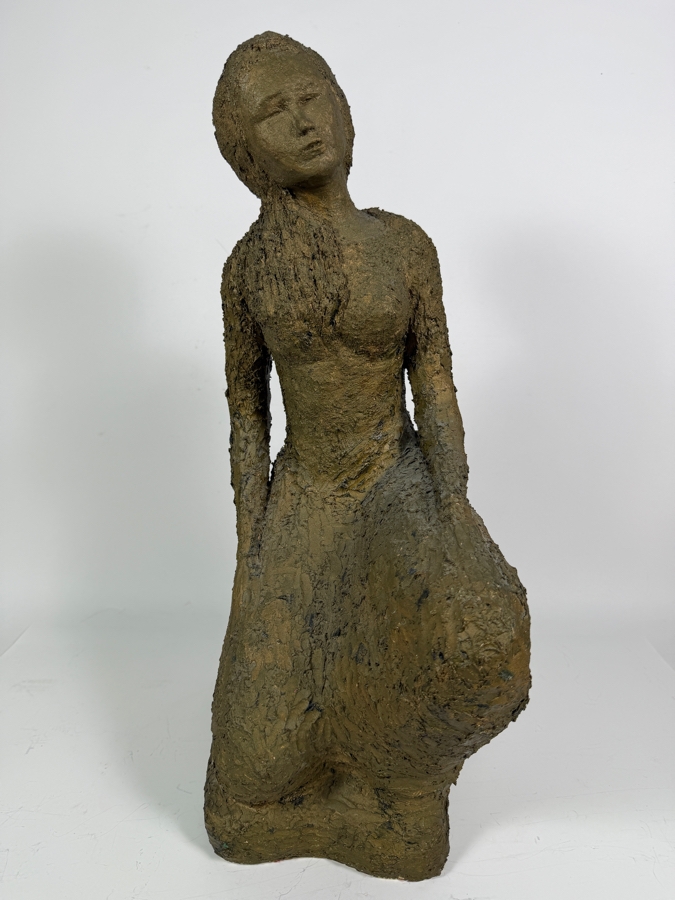 Vintage Kneeling Woman Sculpture 21'H [Photo 3]