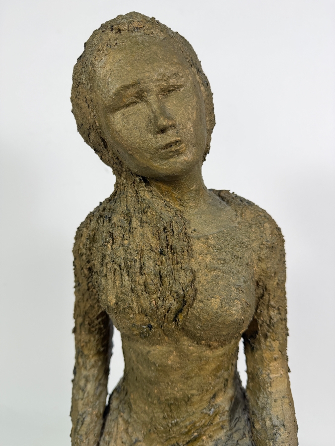 Vintage Kneeling Woman Sculpture 21'H [Photo 4]