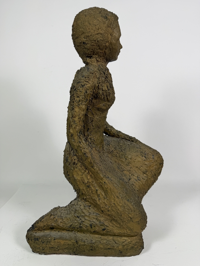 Vintage Kneeling Woman Sculpture 21'H [Photo 7]
