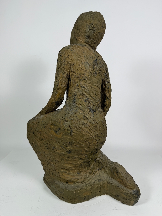 Vintage Kneeling Woman Sculpture 21'H [Photo 6]