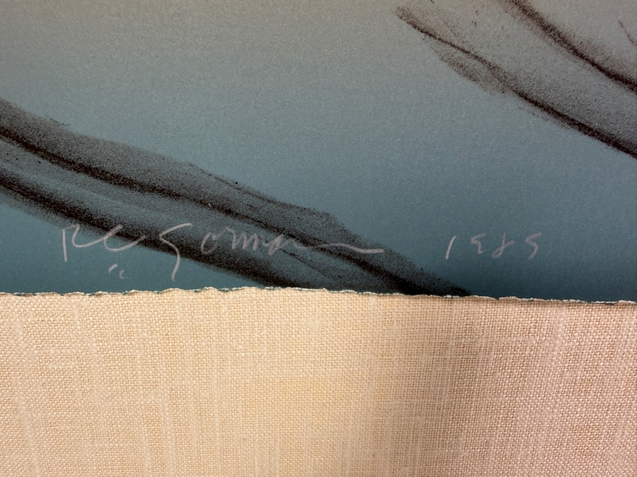 R.C. Gorman Signed 1985 Limited Edition 2/225 'Waterfall' Hand Pulled Stone Lithograph Print Featuring Native American Woman 39'W X 30'H Framed: 45'W X 36'H [Photo 8]