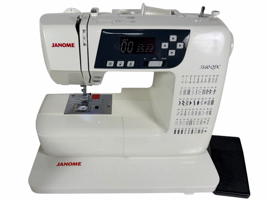Janome Three One Sixty QDC Computerized Sewing Machine With Built In Sixty Stitch Chart Digital Screen And Foot Pedal Controller Retails $700 [Photo 9]