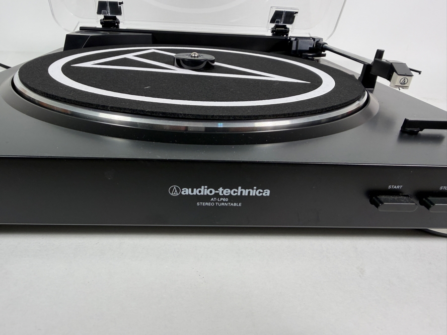 Audio-Technica AT-LP60 Fully Automatic Two Speed Belt Drive Analog Stereo Turntable Vinyl Record Player With Clear Plastic Dust Cover [Photo 5]