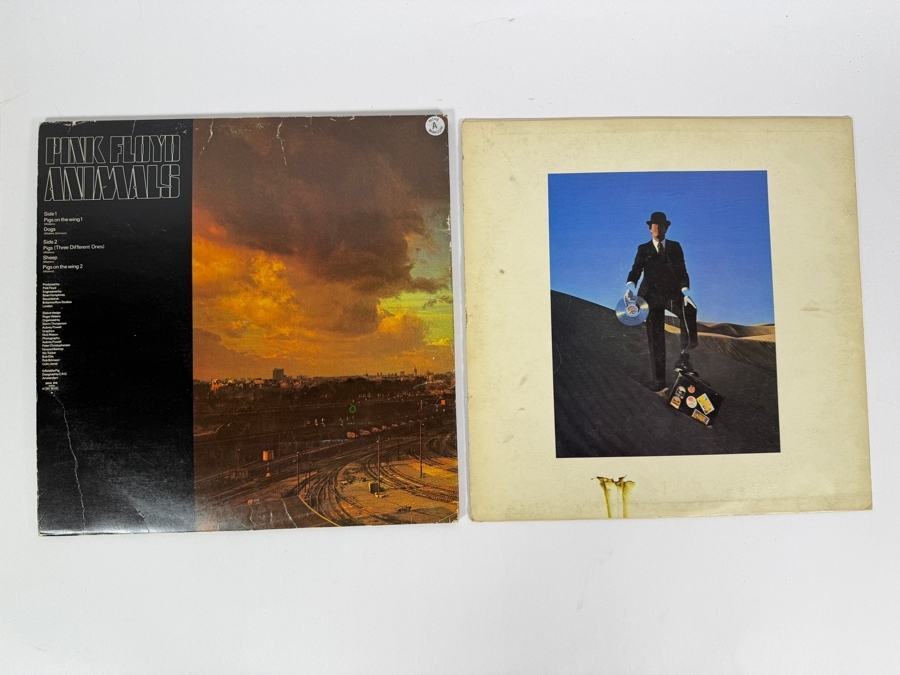 Pink Floyd Original Studio Album Vinyl LP Record Lot Featuring 1977 Animals Gatefold Edition And 1975 Wish You Were Here Masterpiece [Photo 3]