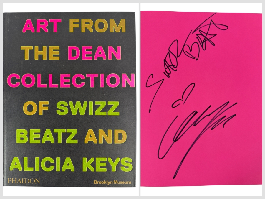 Giants Art From The Dean Collection Of Swizz Beatz And Alicia Keys Hardcover Exhibition Book Hand Signed By Alicia Keys and Swizz Beatz