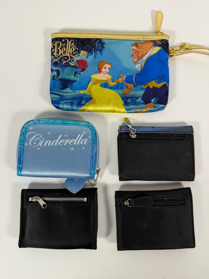 Assorted Lot Of Five Disney Character Wallets Pouches And Wristlets Featuring Belle Cinderella Tinker Bell And Sleeping Beauty [Photo 7]