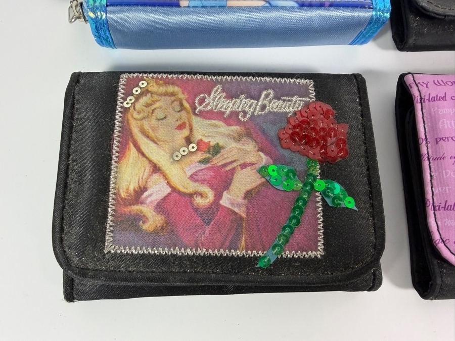 Assorted Lot Of Five Disney Character Wallets Pouches And Wristlets Featuring Belle Cinderella Tinker Bell And Sleeping Beauty [Photo 6]