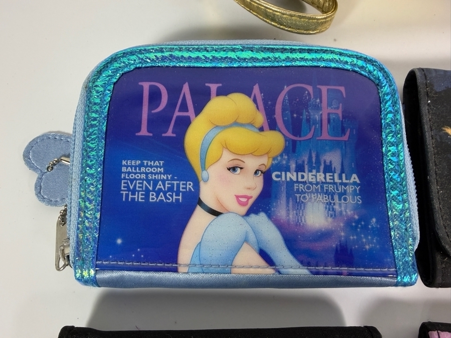 Assorted Lot Of Five Disney Character Wallets Pouches And Wristlets Featuring Belle Cinderella Tinker Bell And Sleeping Beauty [Photo 3]
