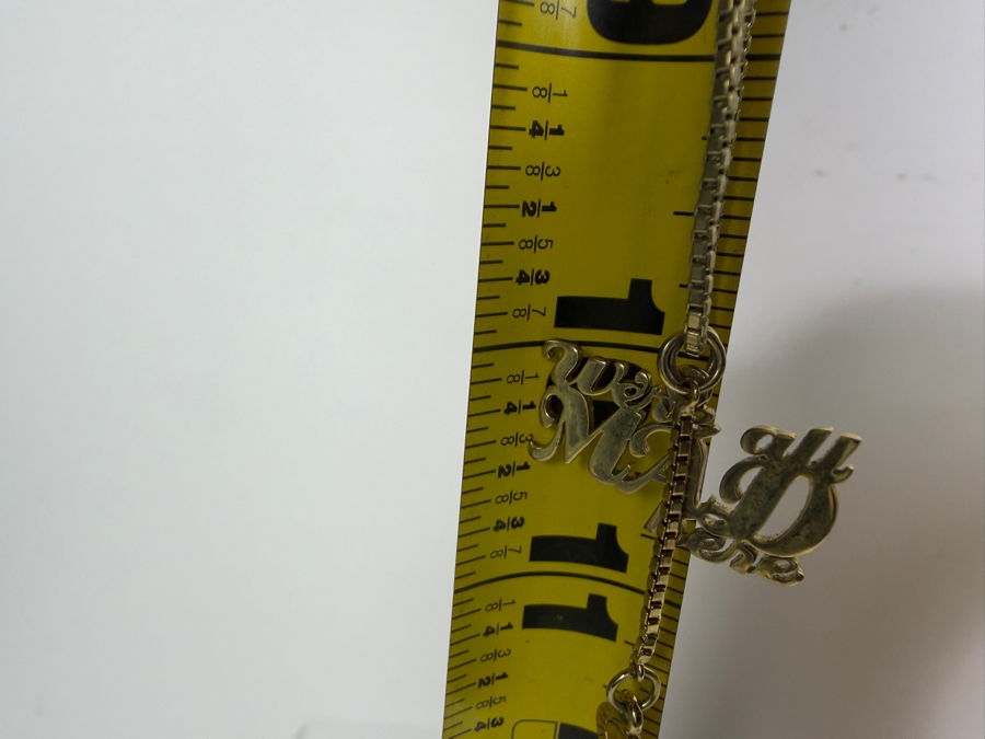 Disney Couture .925 Sterling Silver 'We're All Mad Here' 22' Alice in Wonderland Mad Hatter Cheshire Cat Gold-Tone Y-Shaped Drop Necklace 13.4g [Photo 8]