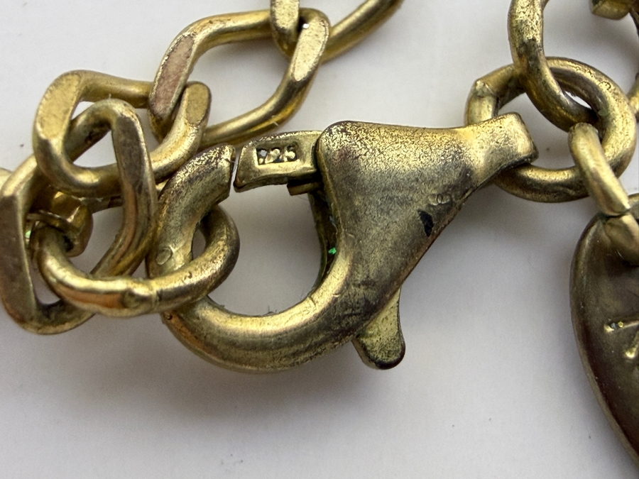 Disney Couture .925 Sterling Silver 'We're All Mad Here' 22' Alice in Wonderland Mad Hatter Cheshire Cat Gold-Tone Y-Shaped Drop Necklace 13.4g [Photo 6]