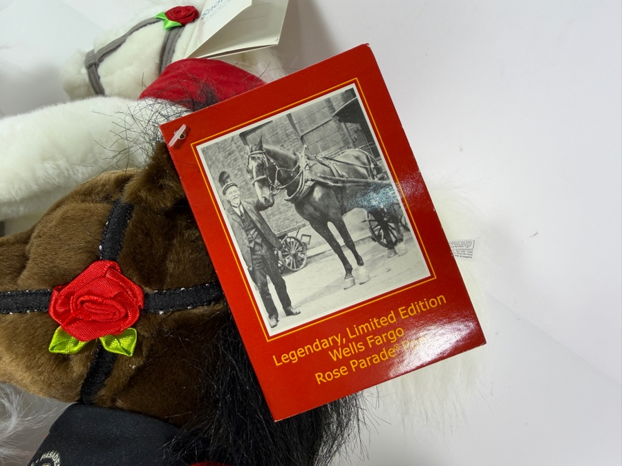 Vintage Wells Fargo Legendary Stagecoach Rose Parade Promotional Plush Horse Lot [Photo 4]