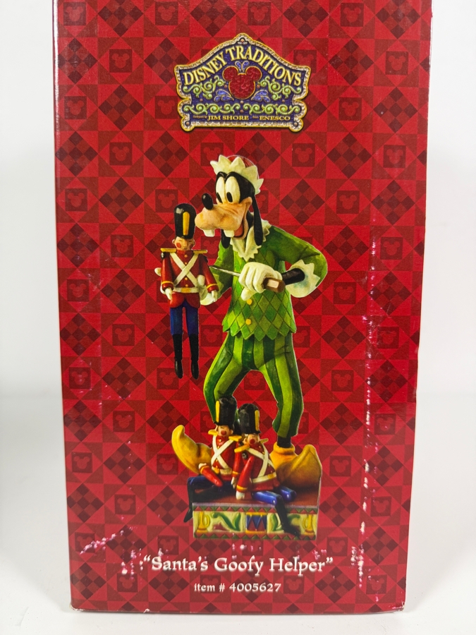 Vintage 2006 Jim Shore Disney Traditions Santa's Goofy Helper Stone Resin Figurine With Box [Photo 2]