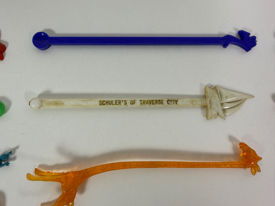 Vintage 1960s To 1980s Novelty Advertising Cocktail Swizzle Stir Stick Collection Lot [Photo 7]