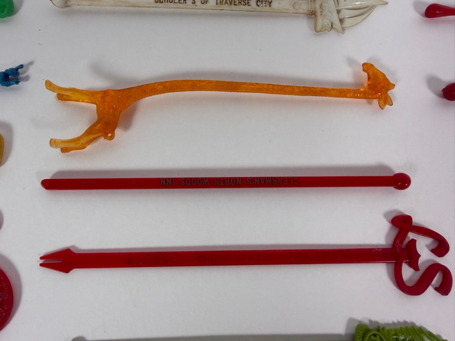 Vintage 1960s To 1980s Novelty Advertising Cocktail Swizzle Stir Stick Collection Lot [Photo 6]