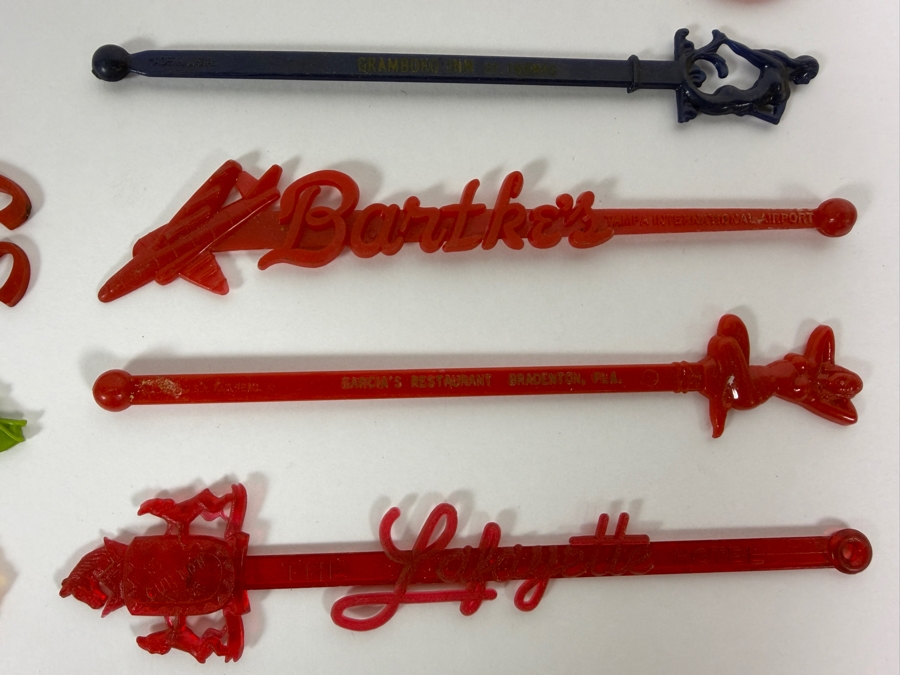 Vintage 1960s To 1980s Novelty Advertising Cocktail Swizzle Stir Stick Collection Lot [Photo 9]