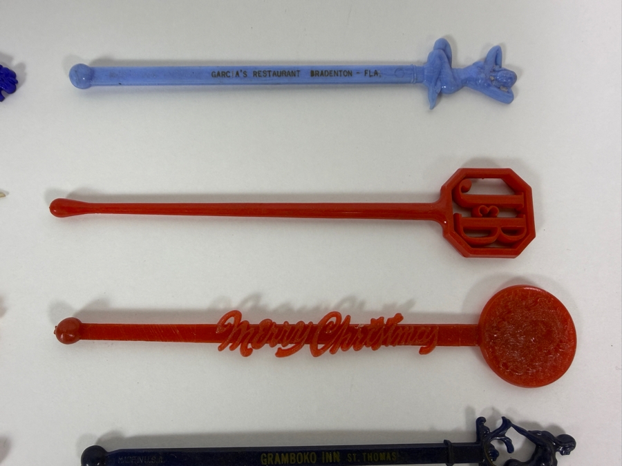 Vintage 1960s To 1980s Novelty Advertising Cocktail Swizzle Stir Stick Collection Lot [Photo 8]