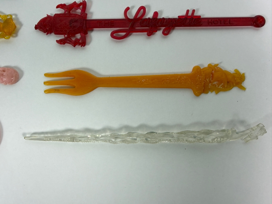 Vintage 1960s To 1980s Novelty Advertising Cocktail Swizzle Stir Stick Collection Lot [Photo 10]