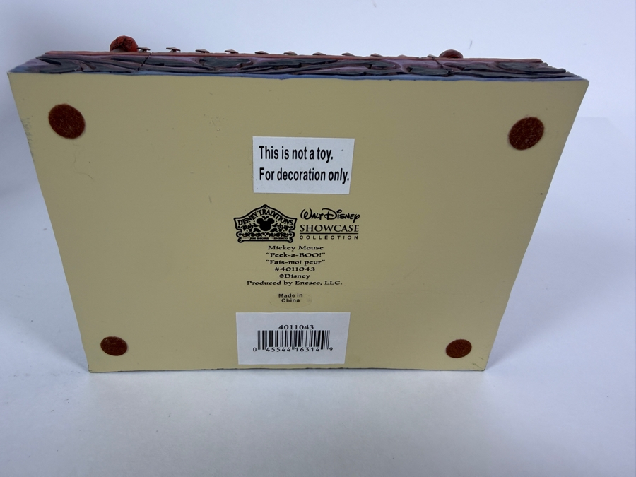 Vintage 2008 Jim Shore Disney Traditions Peek-A-Boo Mickey Mouse Skeleton Halloween Figurine With Box 7'H [Photo 5]
