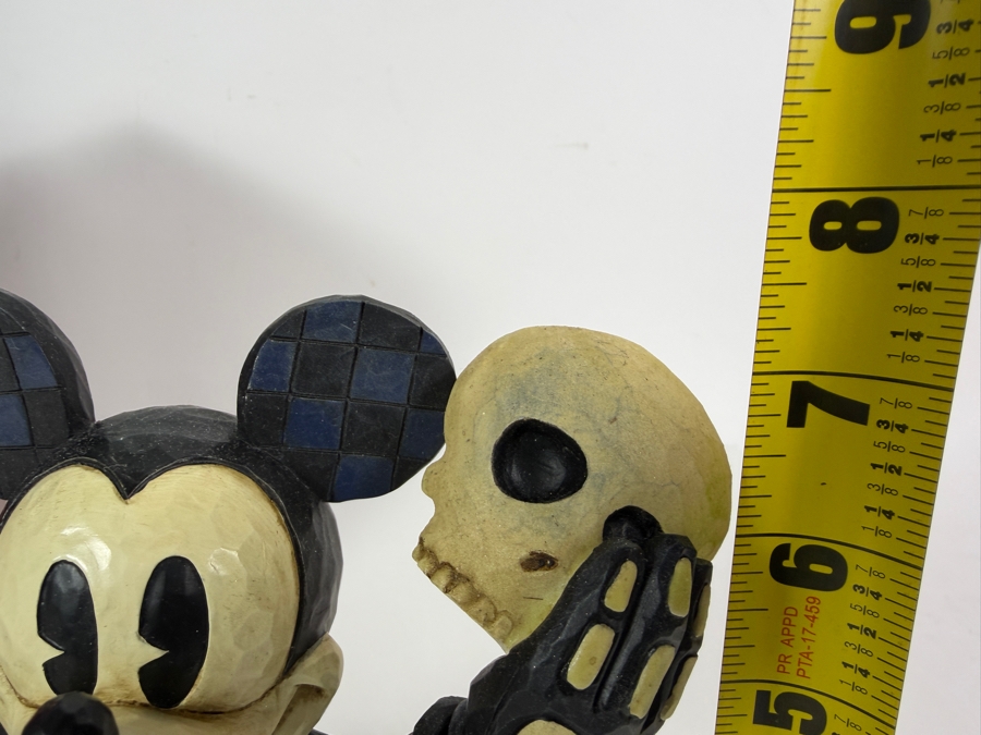 Vintage 2008 Jim Shore Disney Traditions Peek-A-Boo Mickey Mouse Skeleton Halloween Figurine With Box 7'H [Photo 8]