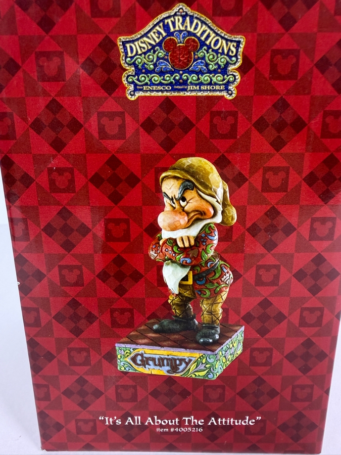 Vintage 2005 Jim Shore Disney Traditions It's All About The Attitude Grumpy Figurine With Box [Photo 2]