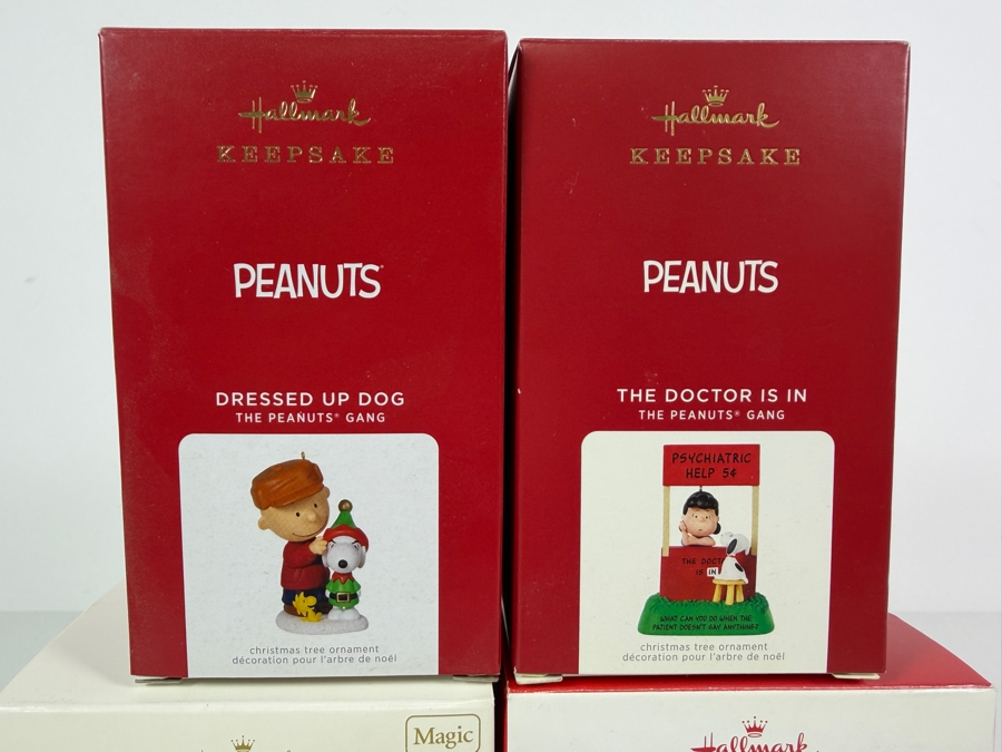 Vintage Hallmark Keepsake The Peanuts Gang Magic Feature Christmas Tree Ornament Collection Lot Of Four With Boxes [Photo 4]