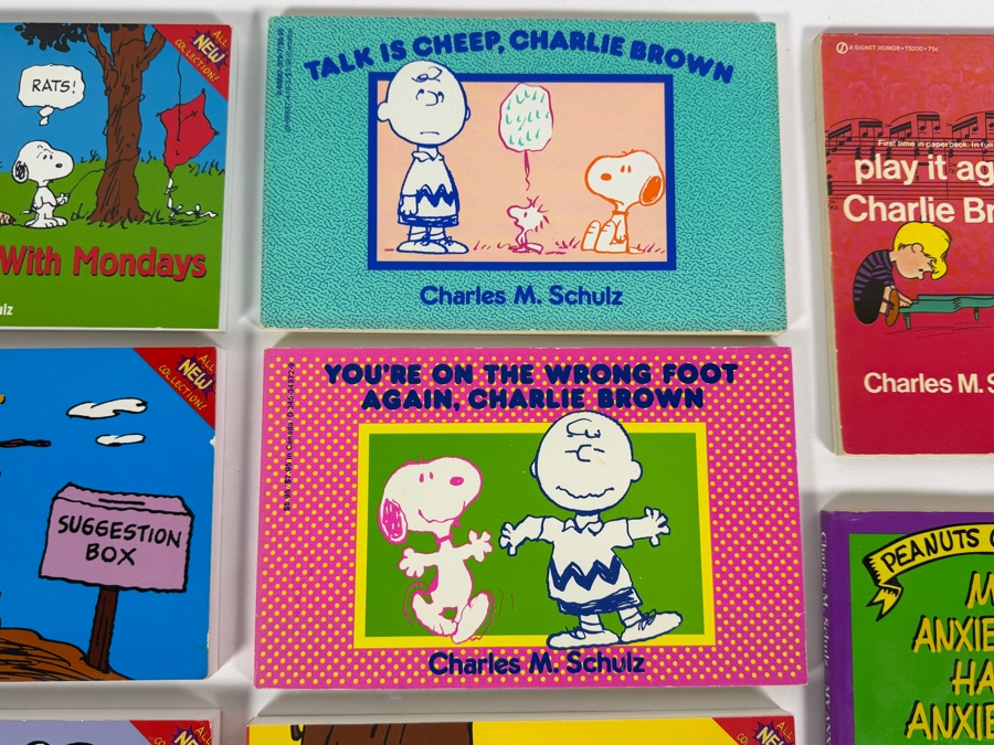 Vintage 1970s To 1990s Charles M. Schulz Peanuts Comic Strip Reprint Book Collection Lot Of Eight [Photo 2]