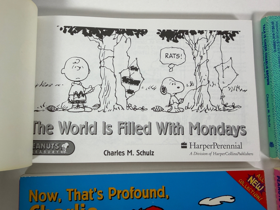 Vintage 1970s To 1990s Charles M. Schulz Peanuts Comic Strip Reprint Book Collection Lot Of Eight [Photo 5]