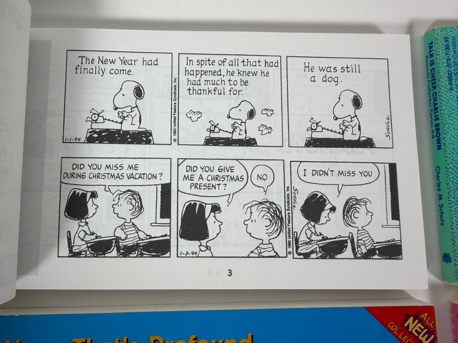 Vintage 1970s To 1990s Charles M. Schulz Peanuts Comic Strip Reprint Book Collection Lot Of Eight [Photo 6]