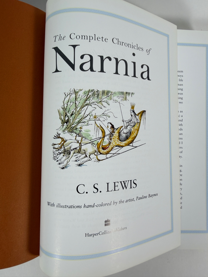 The Complete Chronicles Of Narnia Film Tie-In Hardcover Omnibus By C. S. Lewis With Map Illustration Cover [Photo 2]
