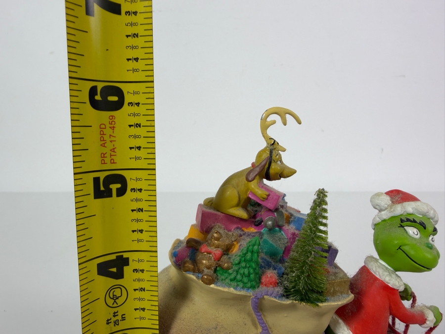 Vintage 2000 Limited Edition Hallmark Dr. Seuss Merry Grinchmas Sleigh With Max Collectible Figurine 6'H [Photo 6]