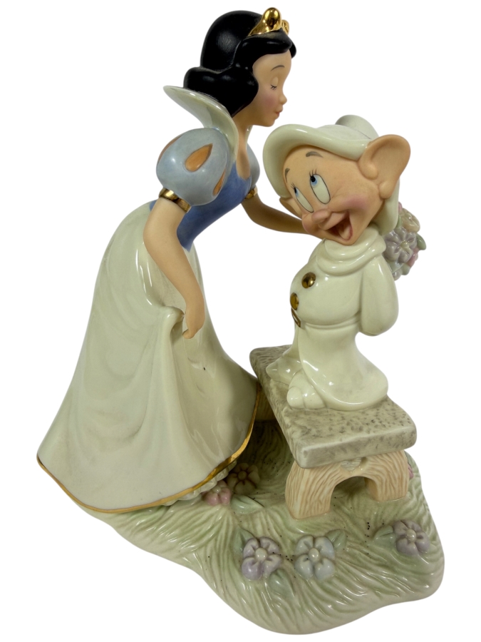 Vintage Lenox Disney Showcase Collection Dopey's Sweet Reward Snow White Porcelain Figurine 8'H