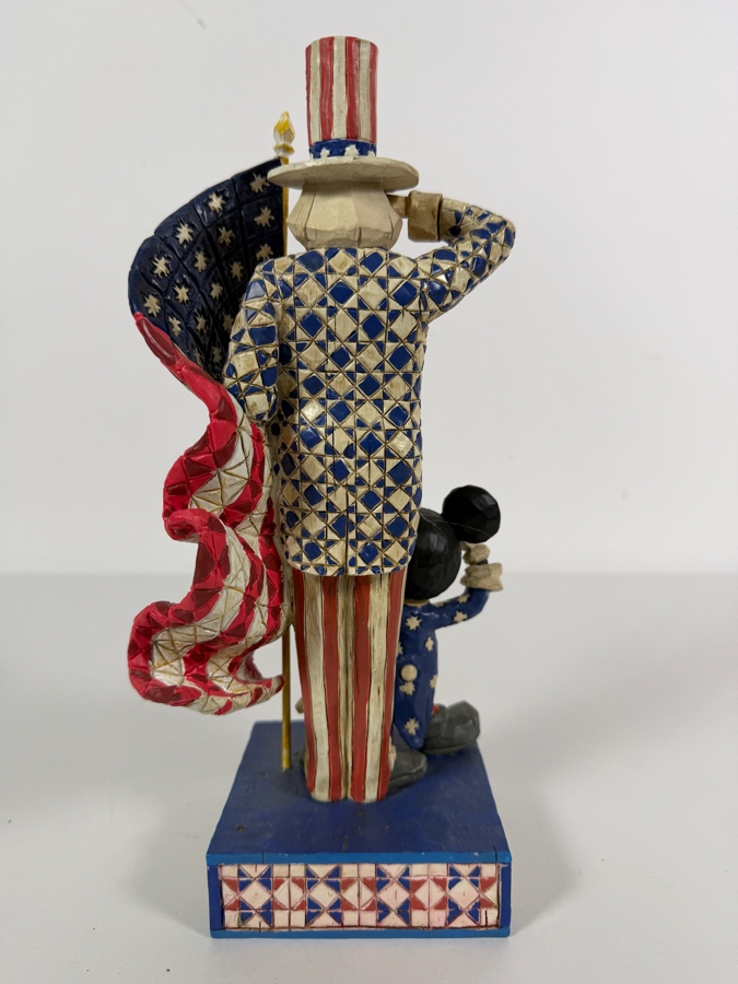 Vintage 2005 Jim Shore Disney Traditions From Sea To Shining Sea Mickey Mouse And Uncle Sam Patriotic Figurine 10.5'H [Photo 4]