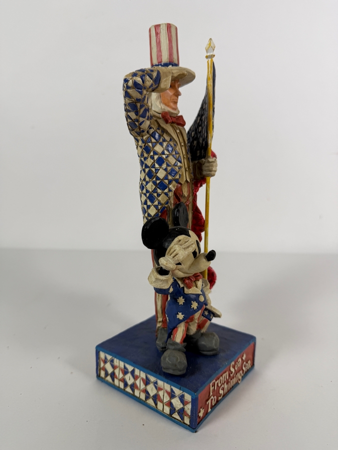 Vintage 2005 Jim Shore Disney Traditions From Sea To Shining Sea Mickey Mouse And Uncle Sam Patriotic Figurine 10.5'H [Photo 3]