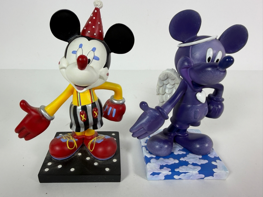 Vintage 2004 Westland Giftware Disney Mickey InspEARations Let's Party Clown And Always My Angel Figurine Set 6'H [Photo 2]